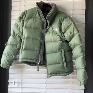 north face green puffer